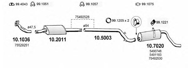 ASSO ART0527 Exhaust System